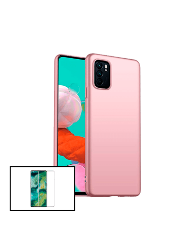 Kit Película de Vidro Temperado 5D Full Cover + Capa SlimShield para Oppo Reno6 Pro 5G - Rosa