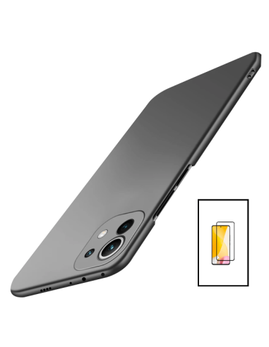 Kit Película de Vidro Temperado 5D Full Cover + Capa SlimShield para Oppo Reno8 Pro 5G - Preto