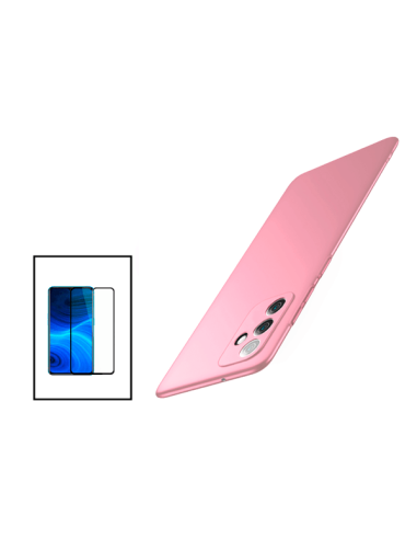 Kit Película de Vidro Temperado 5D Full Cover + Capa SlimShield para Samsung Galaxy A13 5G - Rosa