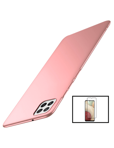 Kit Película de Vidro Temperado 5D Full Cover + Capa SlimShield para Samsung Galaxy A22 5G - Rosa