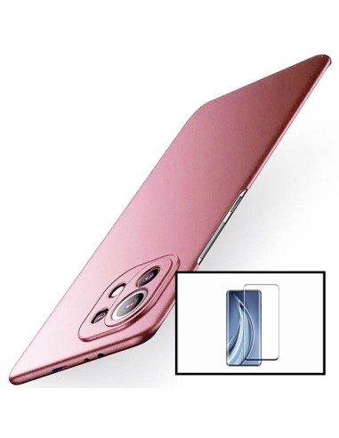 Kit Película de Vidro Temperado 5D Full Cover + Capa SlimShield para Xiaomi Mi 11 - Rosa