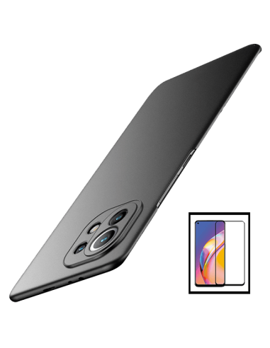 Kit Película de Vidro Temperado 5D Full Cover + Capa SlimShield para Xiaomi Mi 11 Lite 5G NE - Preto