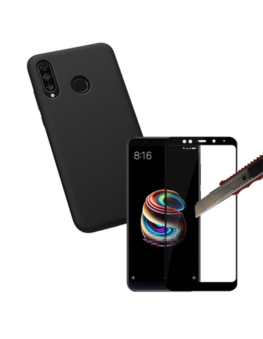 Kit Película de Vidro Temperado 5D Full Cover + Capa SlimShield para Xiaomi Mi A2 - Preto