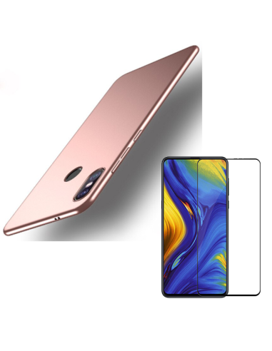 Kit Película de Vidro Temperado 5D Full Cover + Capa SlimShield para Xiaomi Mi Mix 3 - Rosa