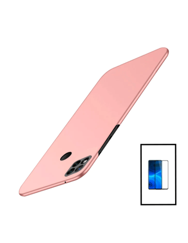 Kit Película de Vidro Temperado 5D Full Cover + Capa SlimShield para Xiaomi Poco C40 - Rosa