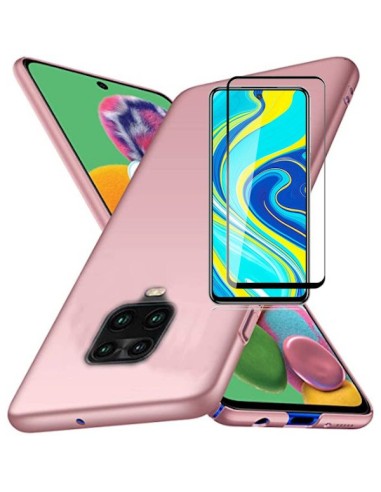 Kit Película de Vidro Temperado 5D Full Cover + Capa SlimShield para Xiaomi Poco M2 Pro - Rosa