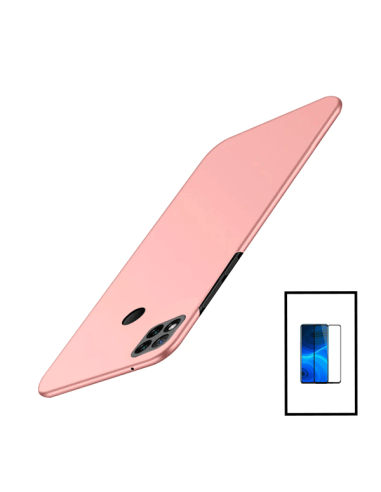 Kit Película de Vidro Temperado 5D Full Cover + Capa SlimShield para Xiaomi Redmi 10 Power - Rosa