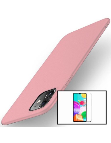 Kit Película de Vidro Temperado 5D Full Cover + Capa SlimShield para Xiaomi Redmi 9 Activ - Rosa