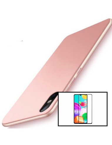 Kit Película de Vidro Temperado 5D Full Cover + Capa SlimShield para Xiaomi Redmi 9A Sport - Rosa