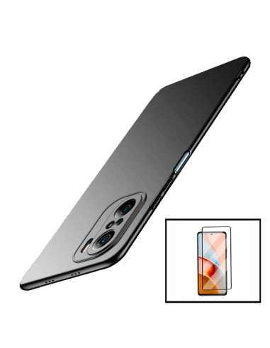 Kit Película de Vidro Temperado 5D Full Cover + Capa SlimShield para Xiaomi Redmi Note 10 - Preto