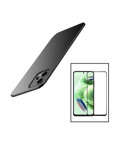 Kit Película de Vidro Temperado 5D Full Cover + Capa SlimShield para Xiaomi Redmi Note 12 Explorer - Preto