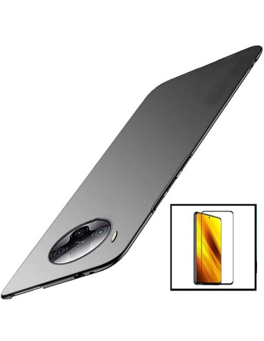 Kit Película de Vidro Temperado 5D Full Cover + Capa SlimShield para Xiaomi Redmi Note 9 Pro 5G - Preto