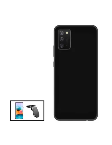 Kit Película Hydrogel Frente + Capa Silicone Líquido + Suporte Magnético L para Nokia G21 - Preto