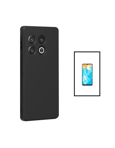 Kit Película Hydrogel Frente + Capa Silicone Líquido para OnePlus 10T - Preto