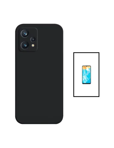 Kit Película Hydrogel Frente + Capa Silicone Líquido para OnePlus Nord CE 2 Lite 5G - Preto