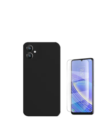 Kit Película Hydrogel Frente + Capa Silicone Líquido  para Samsung Galaxy A05 - Preto