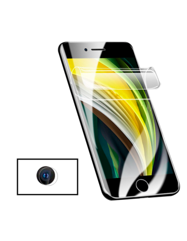 Kit Película Hydrogel Full Cover Frente + Câmara para Apple iPhone SE 2022 - Transparente