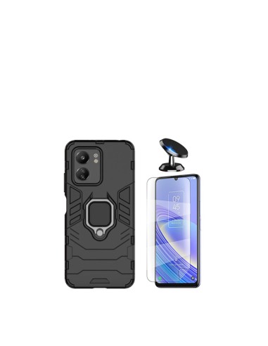 Kit Película Hydrogel Full Cover Frente + Capa 3X1 Military Defender + Suporte Magnético de Carro Phonecare para Xiaomi Redmi 13