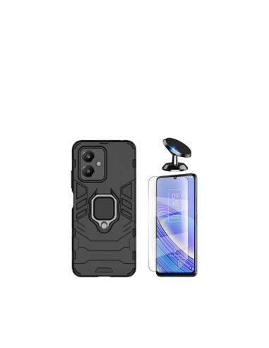 Kit Película Hydrogel Full Cover Frente + Capa 3X1 Military Defender + Suporte Magnético de Carro Phonecare para Xiaomi Redmi 13