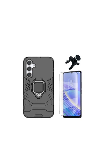 Kit Película Hydrogel Full Cover Frente + Capa 3X1 Military Defender + Suporte Magnético de Carro Reforçado Phonecare para Samsu