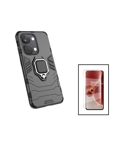 Kit Película Hydrogel Full Cover Frente + Capa 3X1 Military Defender para onePlus Ace 2V - Preto