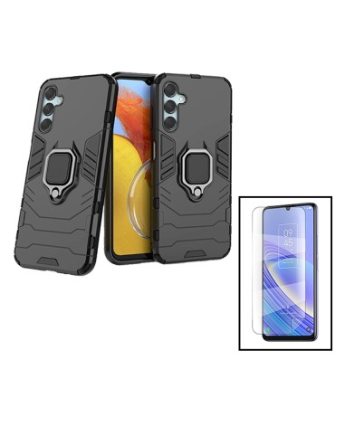 Kit Película Hydrogel Full Cover Frente + Capa 3X1 Military Defender para Samsung Galaxy F54 5G - Preto