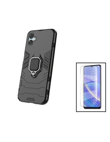 Kit Película Hydrogel Full Cover Frente + Capa 3X1 Military Defender para Samsung Galaxy M04 - Preto