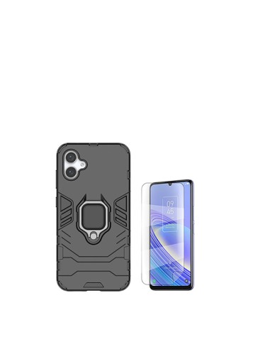 Kit Película Hydrogel Full Cover Frente + Capa 3X1 Military Defender Phonecare para Samsung Galaxy A05 - Preto