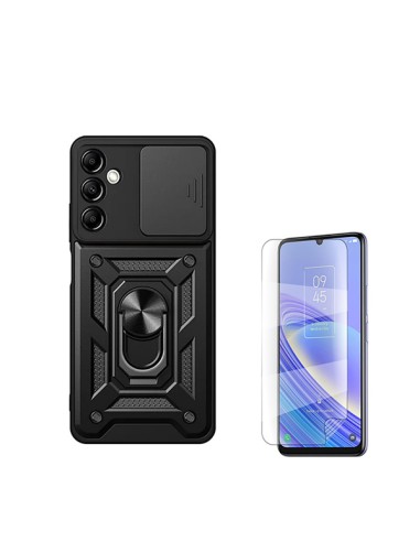 Kit Película Hydrogel Full Cover Frente + Capa Magnetic Military Defender Slide Window Anti-Impacto Phonecare para Samsung Galax