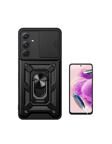 Kit Película Hydrogel Full Cover Frente + Capa Magnetic Military Defender Slide Window Anti-Impacto Phonecare para Samsung Galax