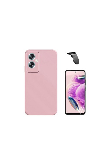 Kit Película Hydrogel Full Cover Frente + Capa Silicone Líquido + Suporte Magnético L Safe Driving Carro Phonecare para Oppo A79