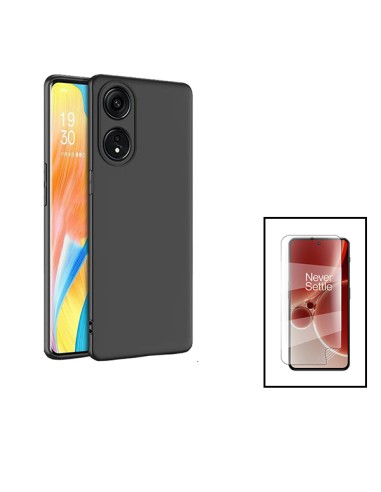 Kit Película Hydrogel Full Cover Frente + Capa SlimShield para Oppo A78 4G - Preto