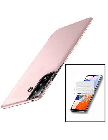 Kit Película Hydrogel Full Cover Frente + Capa SlimShield para Samsung Galaxy A34 5G - Rosa