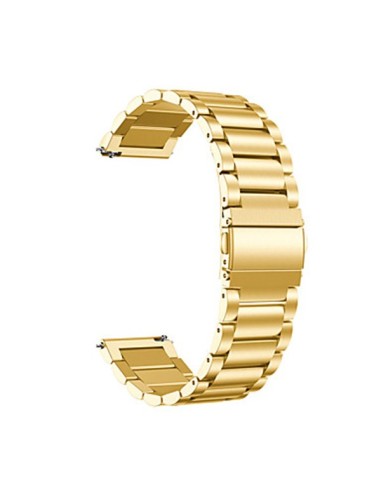 Bracelete Aço Stainless Lux + Ferramenta para Garmin Forerunner 645 e 645 Music / Forerunner 245 e 245 Music - Ouro