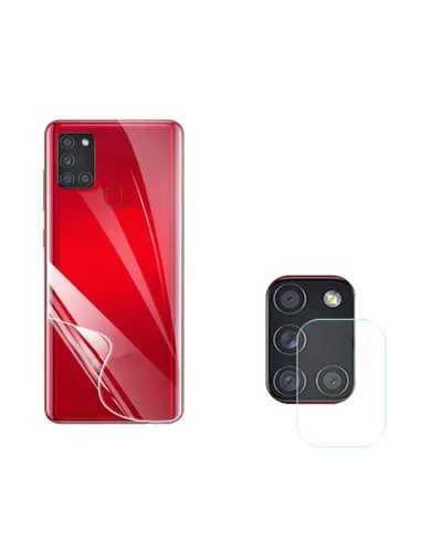 Kit Película Hydrogel Full Cover Verso + Câmara para Samsung Galaxy A21S