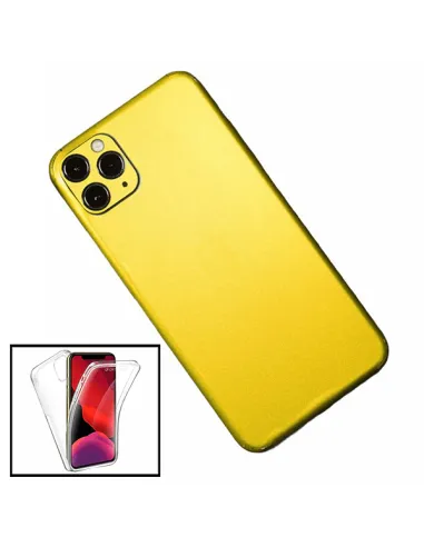 Kit Película Traseira Full-Edged SurfaceStickers + Capa 360° Impact Protection para iPhone 11 - Ouro