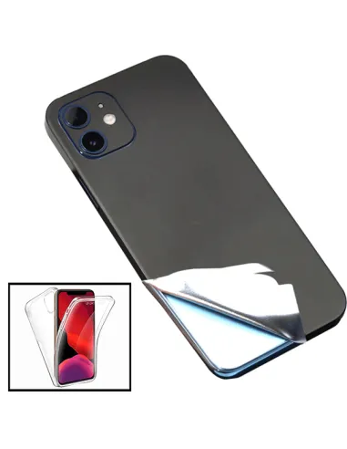 Kit Película Traseira Full-Edged SurfaceStickers + Capa 360° Impact Protection para iPhone 11 Pro Max - Preto