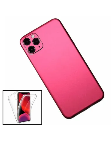 Kit Película Traseira Full-Edged SurfaceStickers + Capa 360° Impact Protection para iPhone SE 2022 - Rosa