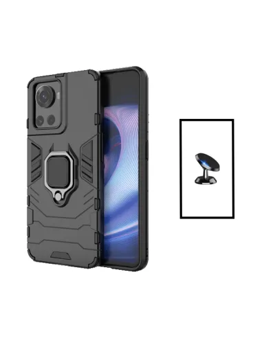 Kit Suporte Magnético + Capa Military para OnePlus 10R 5G - Preto