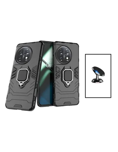 Kit Suporte Magnético + Capa Military para OnePlus 11 - Preto