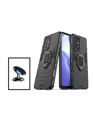 Kit Suporte Magnético + Capa Military para Oppo A94 5G - Preto