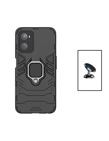 Kit Suporte Magnético + Capa Military para Oppo A96 - Preto