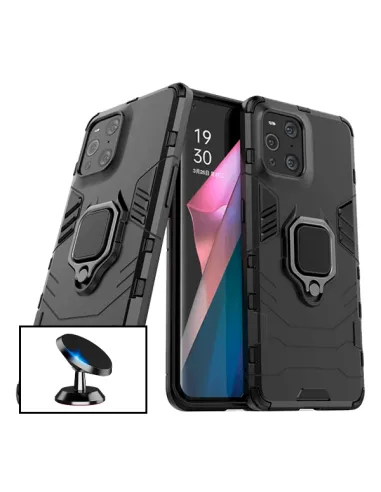 Kit Suporte Magnético + Capa Military para Oppo Find X3