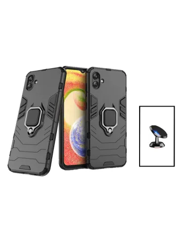 Kit Suporte Magnético + Capa Military para Samsung Galaxy A04 - Preto