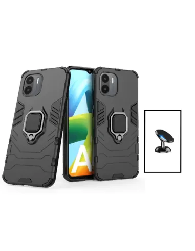 Kit Suporte Magnético + Capa Military para Xiaomi Redmi A1+ - Preto