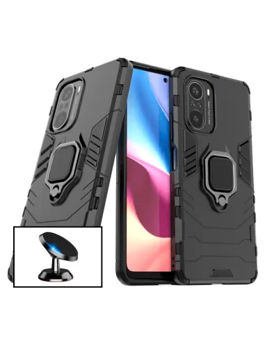 Kit Suporte Magnético + Capa Military para Xiaomi Redmi K40 Pro+ Plus