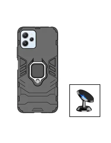 Kit Suporte Magnético + Capa Military para Xiaomi Redmi Note 12R - Preto