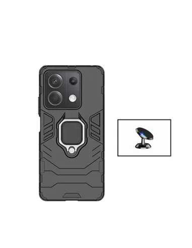 Kit Suporte Magnético + Capa Military  para Xiaomi Poco X6 5G - Preto