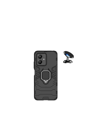 Kit Suporte Magnético + Capa Military  para Xiaomi Redmi 13C 5G - Preto