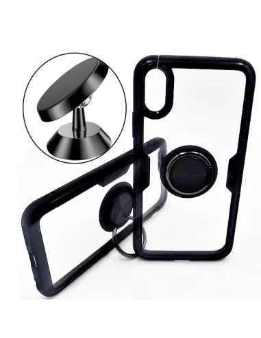 Kit Suporte Magnético + capa case 3X1 Clear Armor para iPhone X / XS